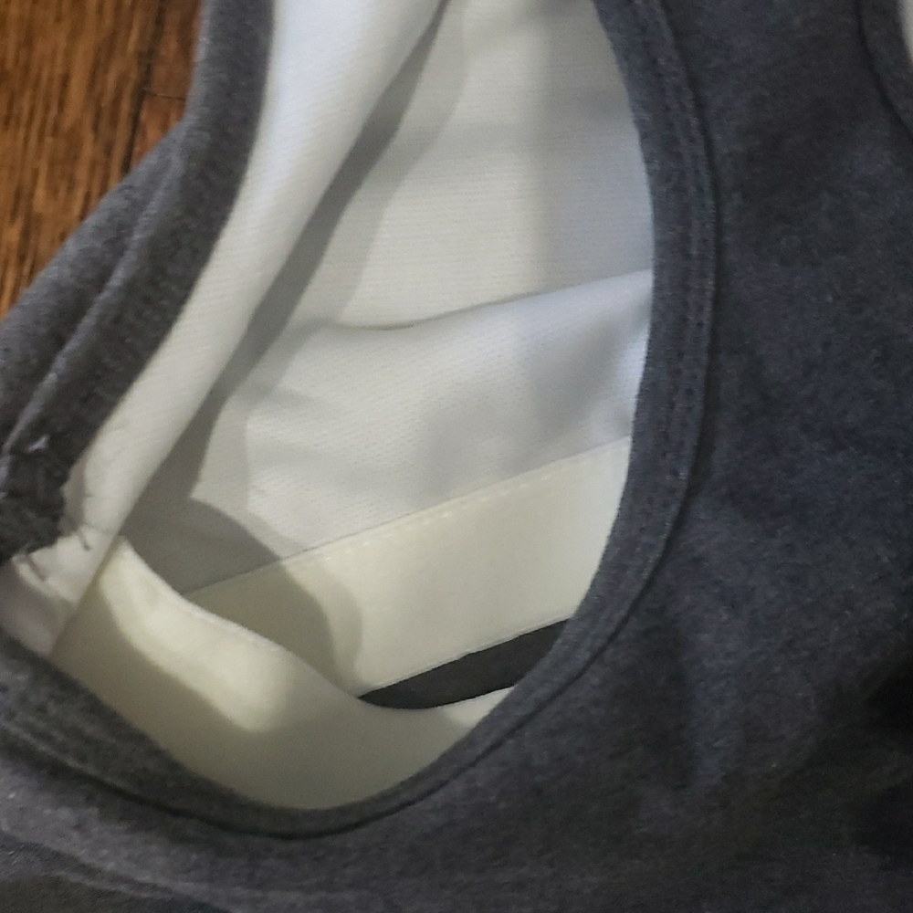 Gray and Black Racerback Sports Bras With Short - Picture 7 of 12